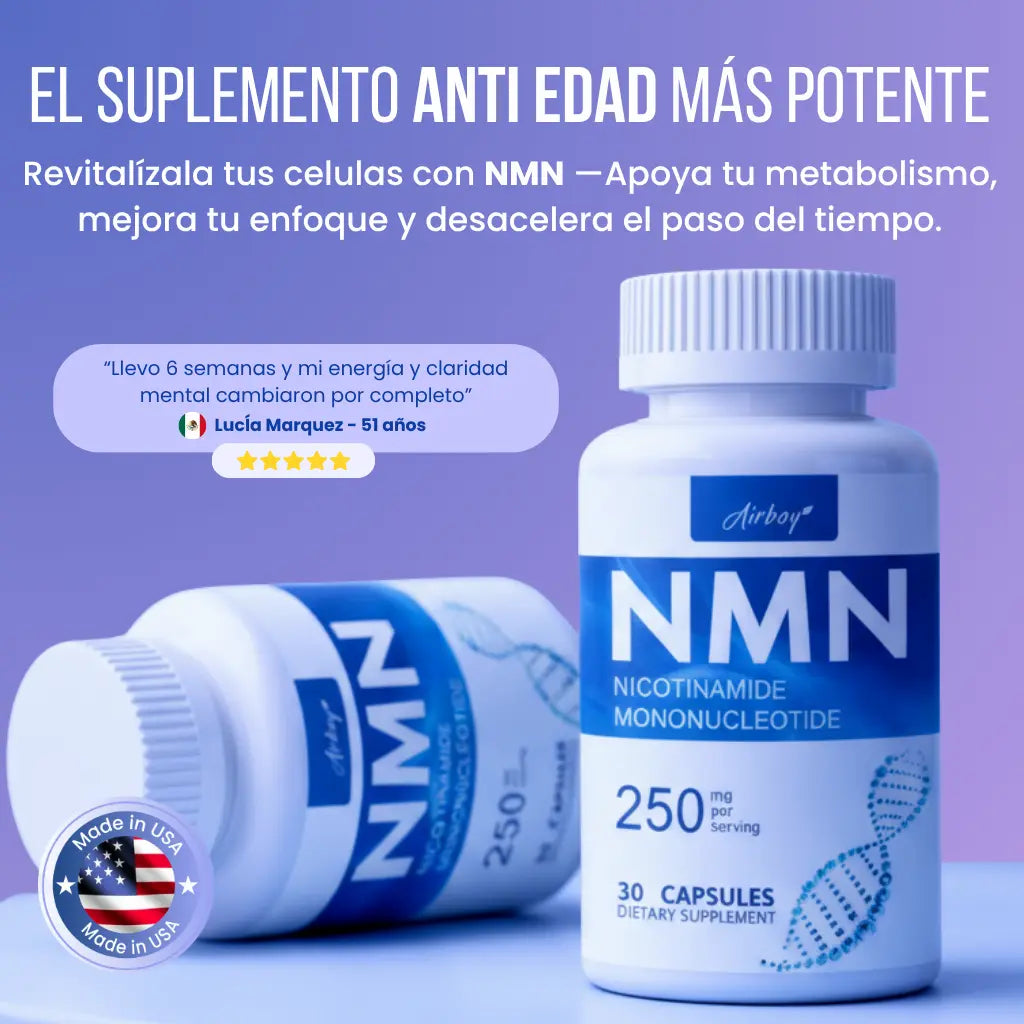 NMN© — Rejuvenece desde la raíz: células, cuerpo y mente.